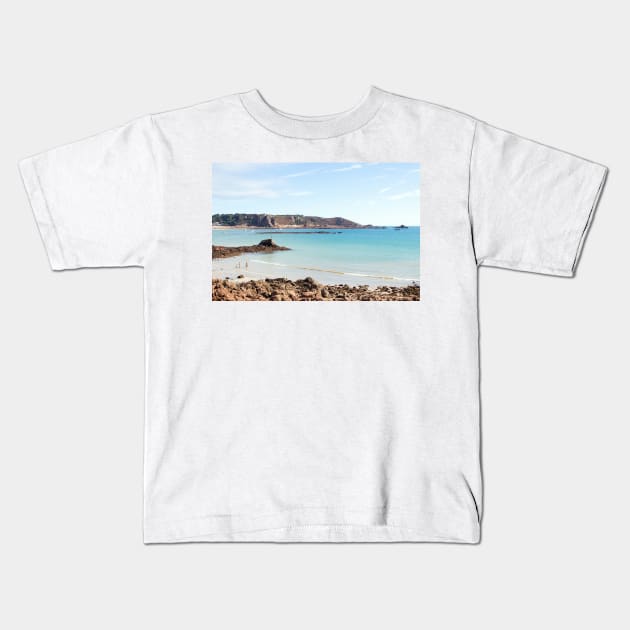 St. Brelade's Bay, Jersey Kids T-Shirt by HazelWright